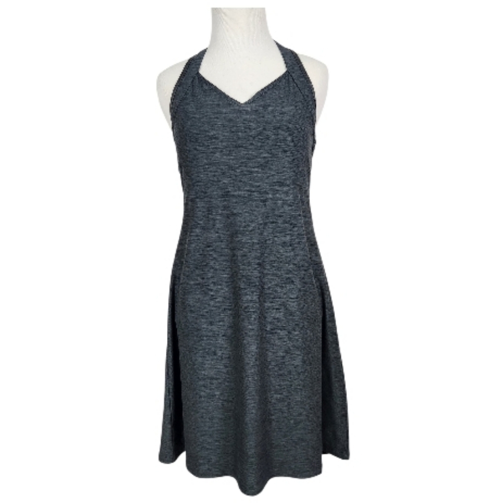 Freedom Trail By Kyodan Charcoal Backless Halter Dress Size Medium - Picture 3 of 6